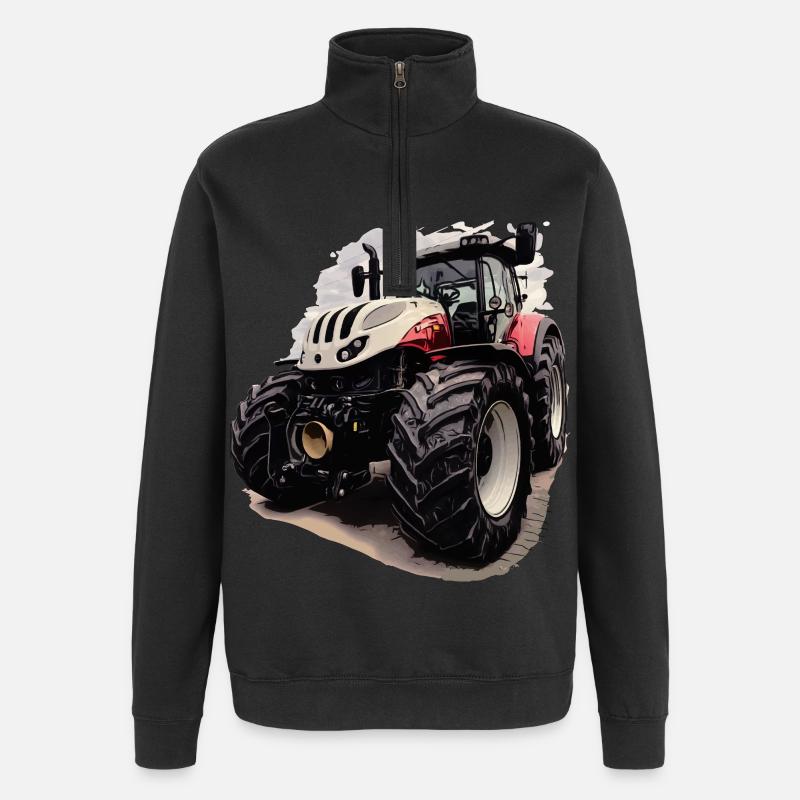 Steyr Traktor - Quarter-Zip-Sweatshirt - Schwarz