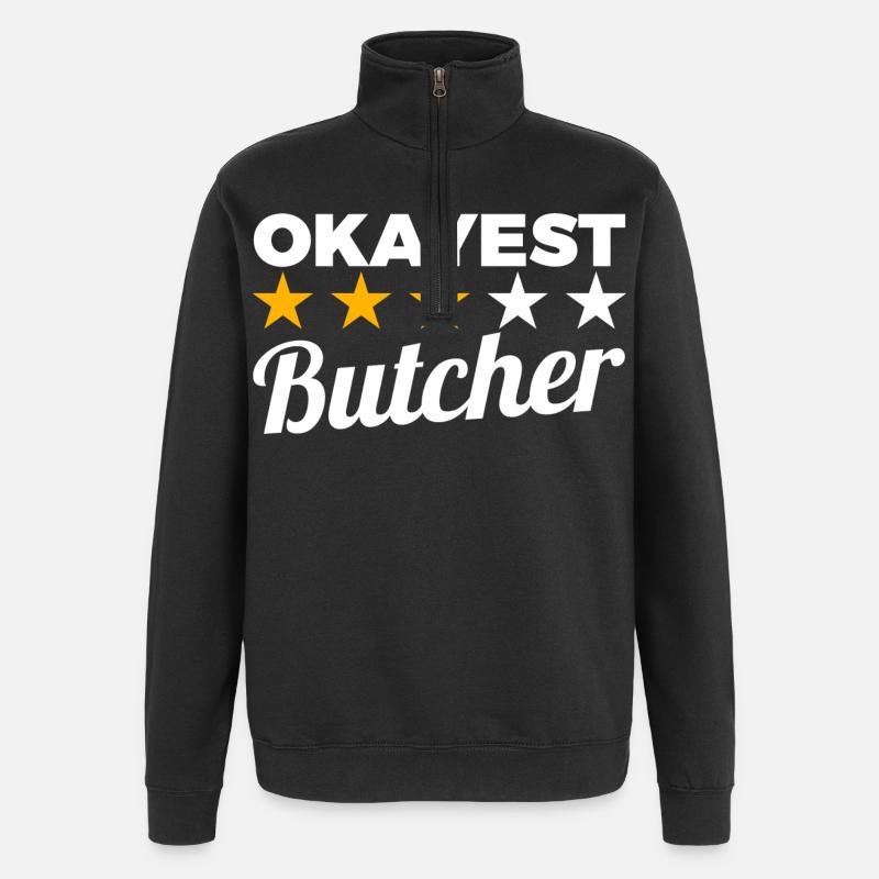 Boucher d’Okayest - Sweat à zip 1/4 - noir