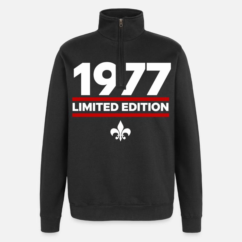 Édition limitée de 1977 - Sweat à zip 1/4 - noir