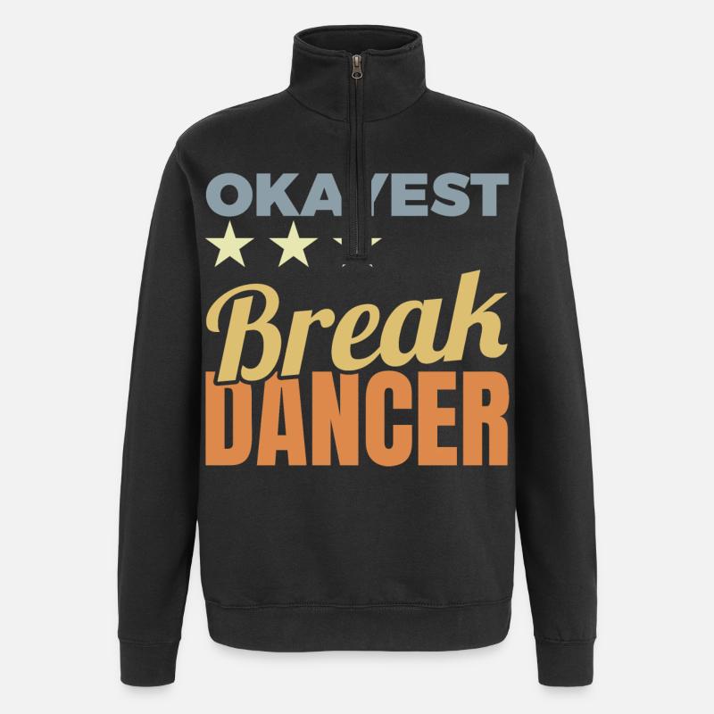 Durchschnittlicher Breakdancer - Quarter-Zip-Sweatshirt - Schwarz