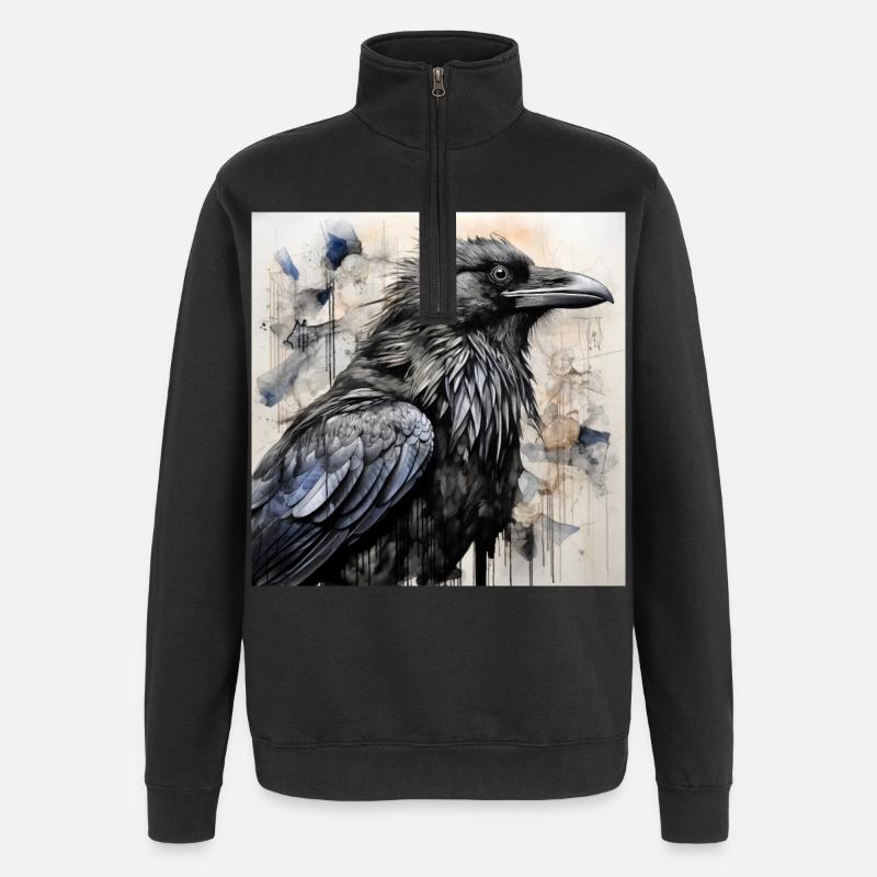 The Black Raven - Quarter-Zip Sweatshirt - black