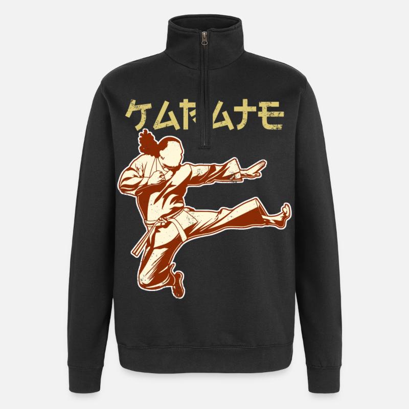 Karatéka - Sweat à zip 1/4 - noir