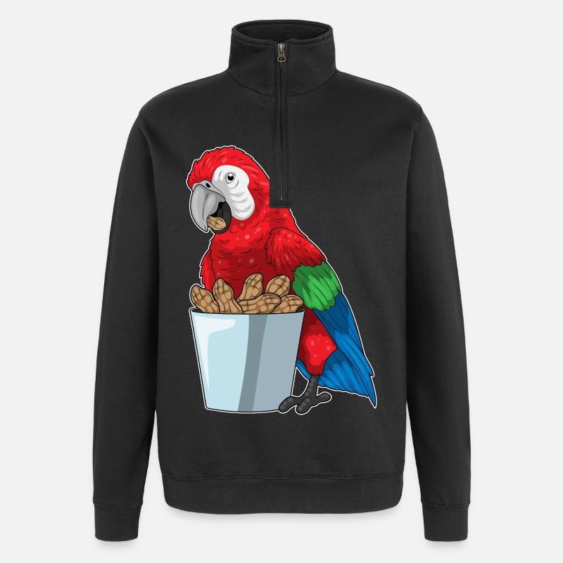 Parrot Peanut - Quarter-Zip Sweatshirt - black