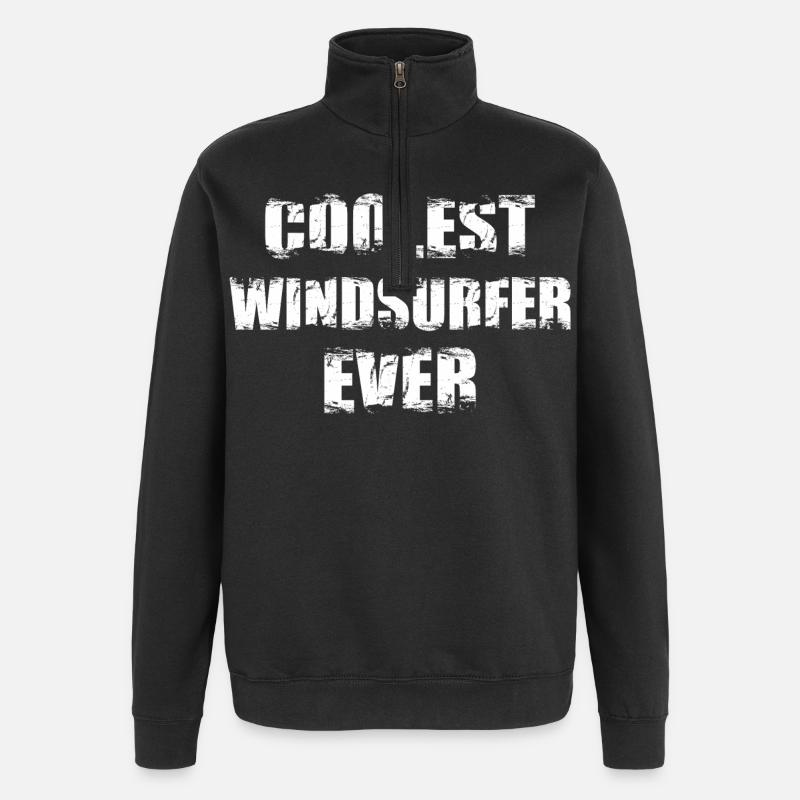 Coolest Windsurfer Ever - Quarter-Zip Sweatshirt - black