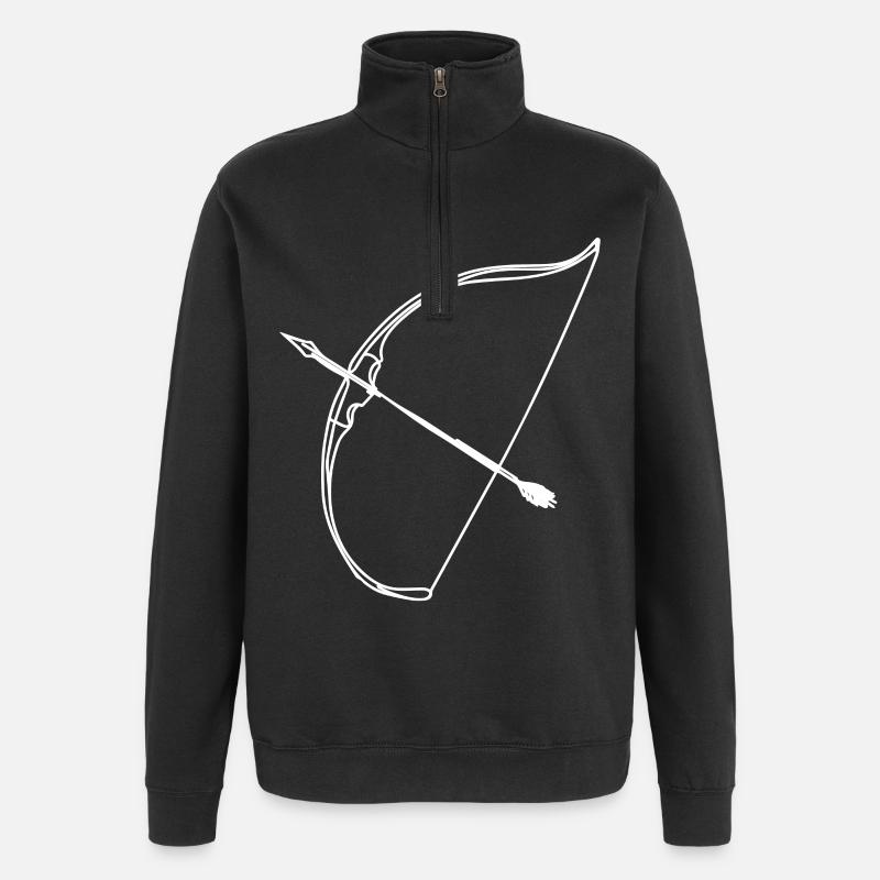 Arc et flèches - Sweat à zip 1/4 - noir