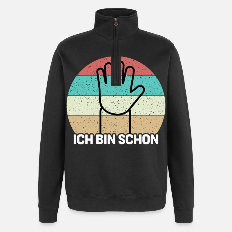 Ich Bin Schon 5 - Quarter-Zip-Sweatshirt - Schwarz