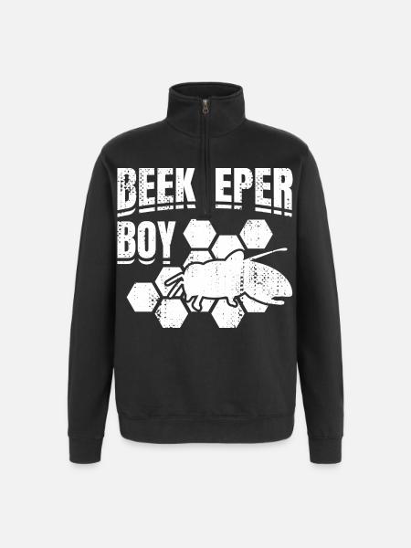 Imker Junge - Quarter-Zip-Sweatshirt - Schwarz
