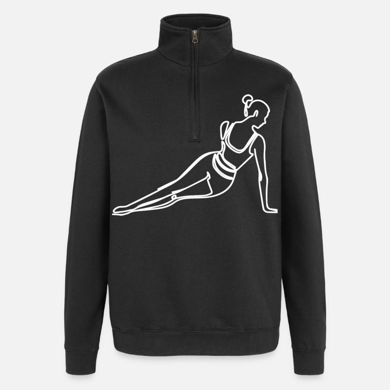 Fille de remise en forme - Sweat à zip 1/4 - noir