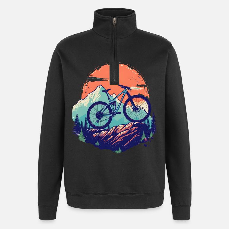 Vtt - Sweat à zip 1/4 - noir