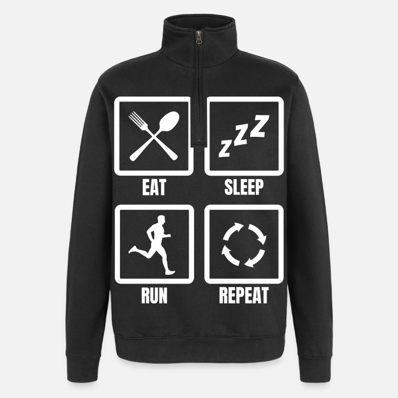 Routine du coureur - Sweat à zip 1/4 - noir