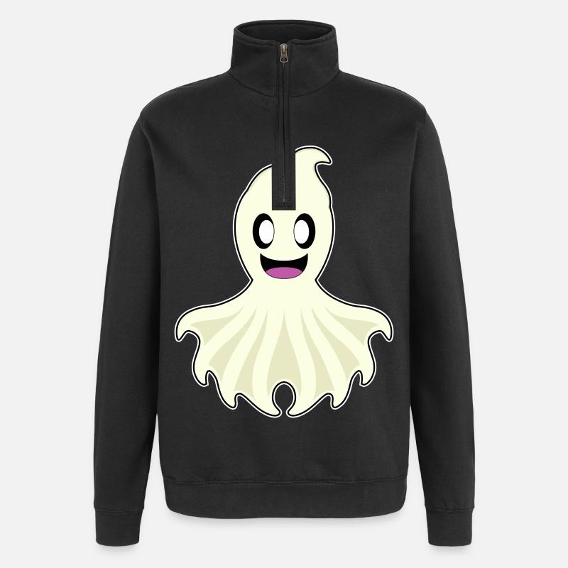 Fantôme de poulpe - Sweat à zip 1/4 - noir