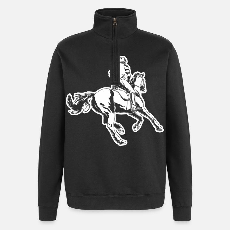 Reiter - Quarter-Zip-Sweatshirt - Schwarz