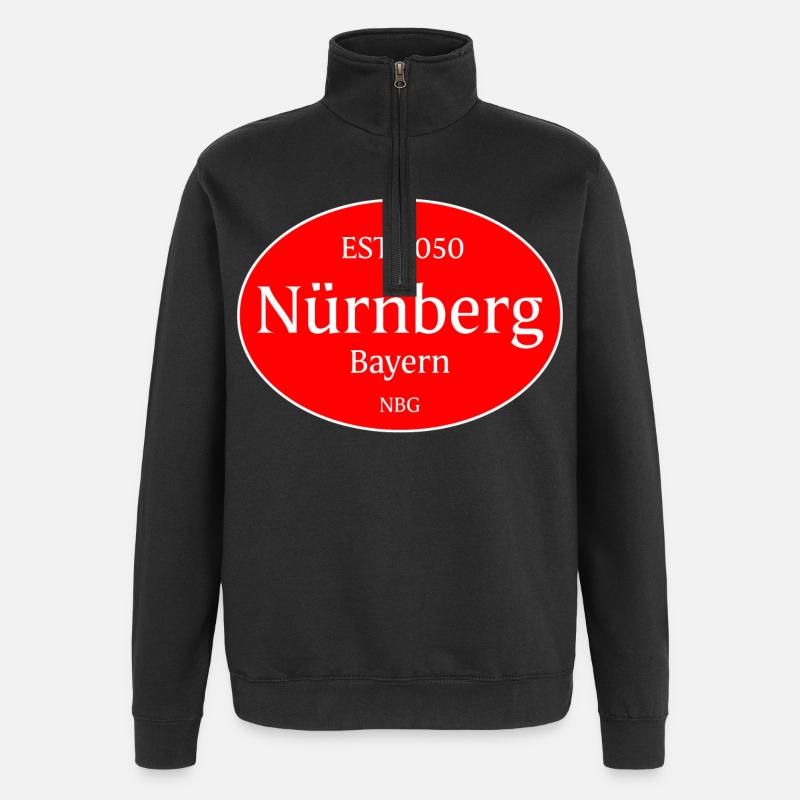Nuremberg, Germany - Quarter-Zip Sweatshirt - black