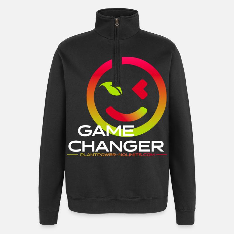GAME CHANGER | Plant Power - No Limits - Quarter-Zip-Sweatshirt - Schwarz
