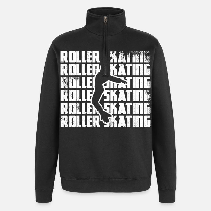 Rollkunstlauf - Quarter-Zip-Sweatshirt - Schwarz
