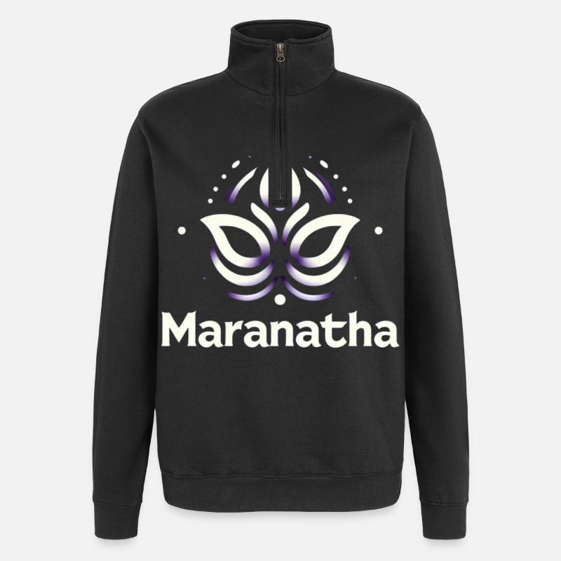 Maranatha Christ arrive bientôt - Sweat à zip 1/4 - noir
