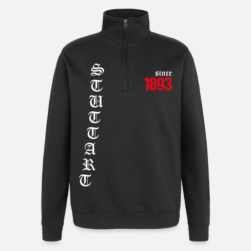Stuttgart since 1893 - Quarter-Zip-Sweatshirt - Schwarz