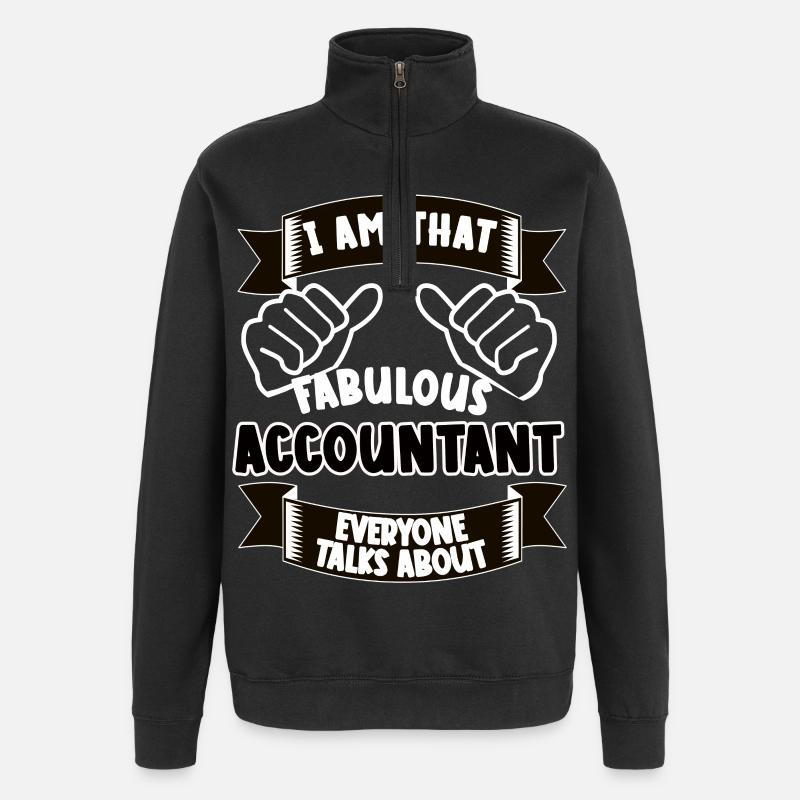 Comptable Drôle Dicton Cadeau - Sweat à zip 1/4 - noir