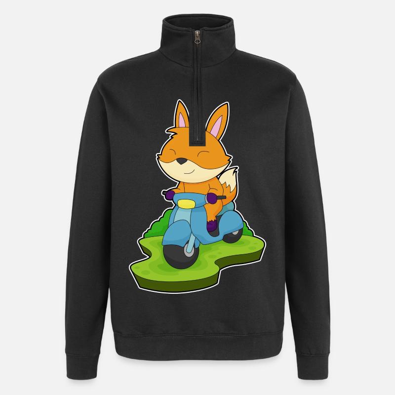 Fuchs Scooter - Quarter-Zip Sweatshirt - black