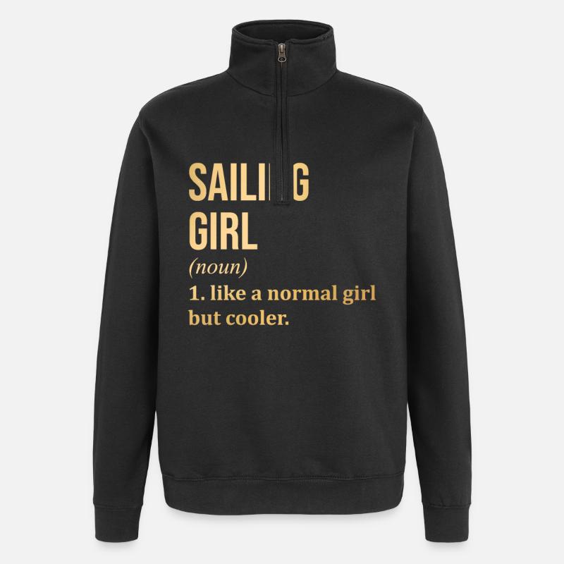 navigation - Sweat à zip 1/4 - noir