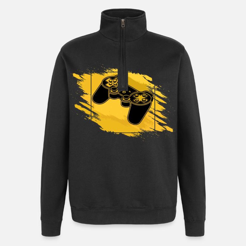 Manette de jeu Retro - Sweat à zip 1/4 - noir