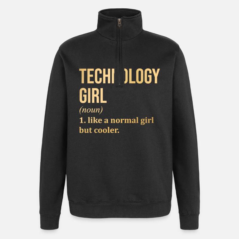 Technologie - Sweat à zip 1/4 - noir