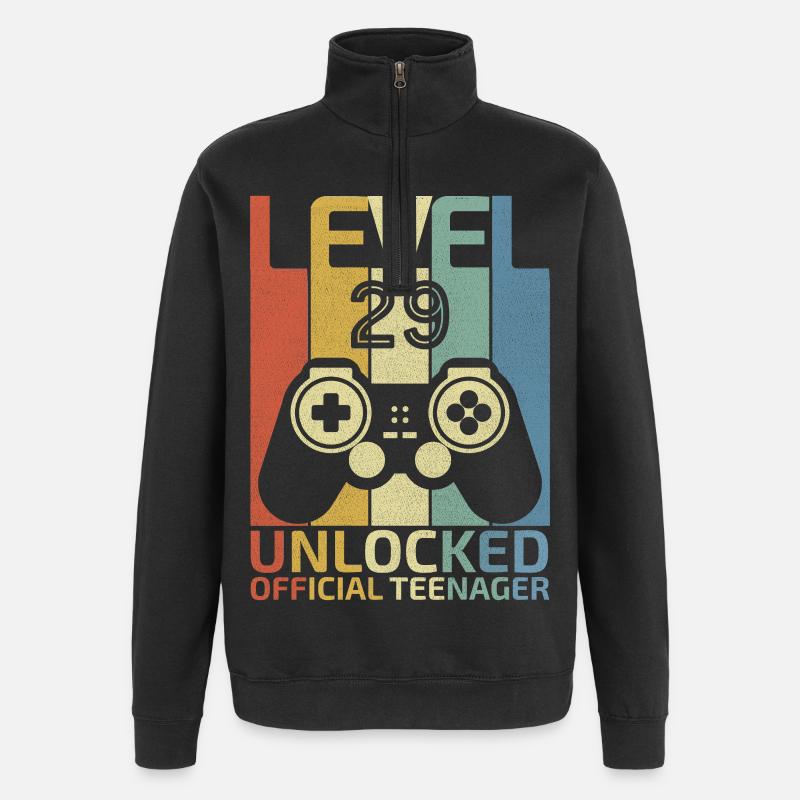 Niveau 29 Débloqué : Adolescent officiel - Sweat à zip 1/4 - noir