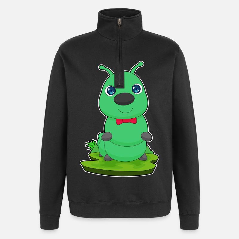 Caterpillar Loop - Quarter-Zip Sweatshirt - black