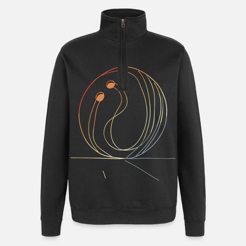 Bowling à l’ancienne - Sweat à zip 1/4 - noir