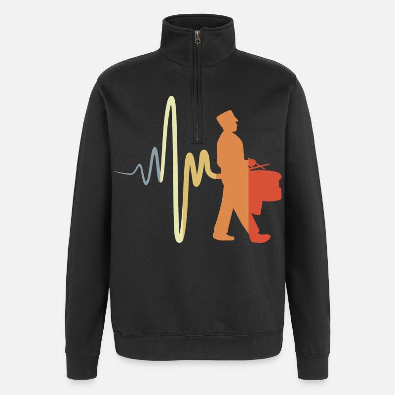 Marching Drummer - Quarter-Zip Sweatshirt - black
