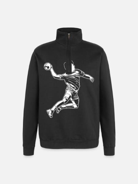 Handball Lover Sketch - Quarter-Zip Sweatshirt - black