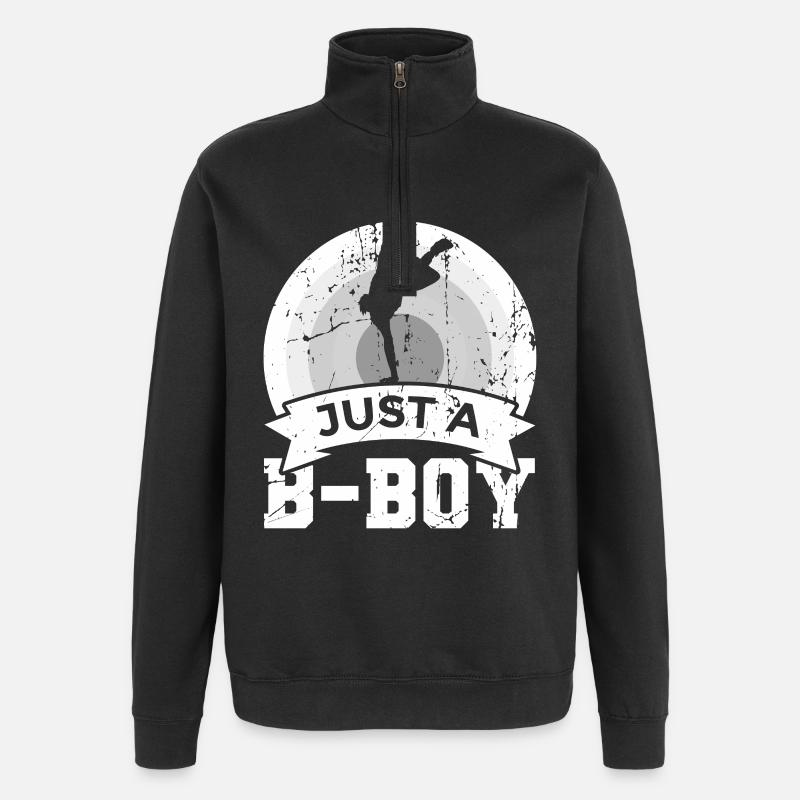 Nur ein B Boy - Quarter-Zip-Sweatshirt - Schwarz