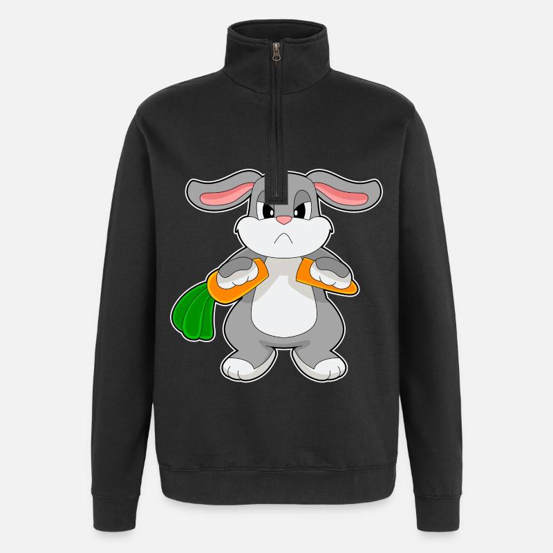 Lapin Carotte - Sweat à zip 1/4 - noir