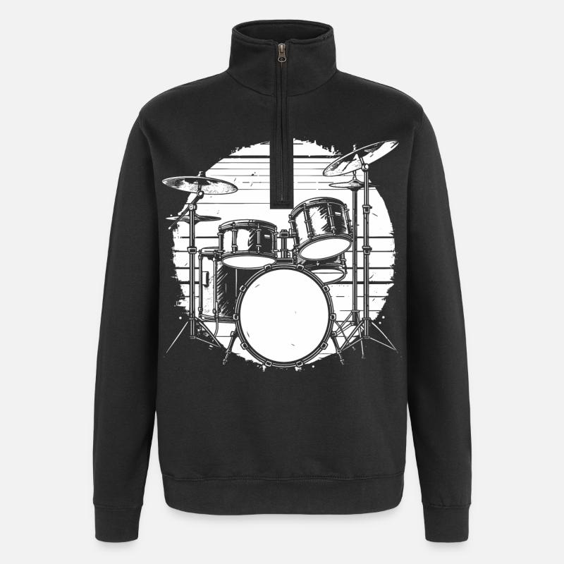 Percussion - Quarter-Zip Sweatshirt - black