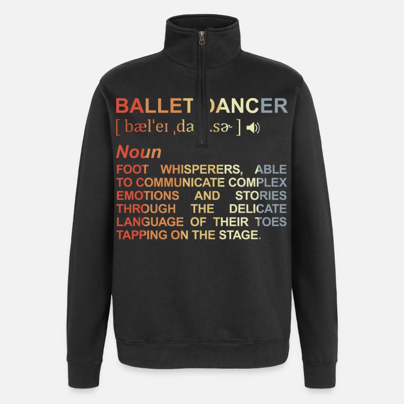 Danseuse de ballet Explication des termes - Sweat à zip 1/4 - noir