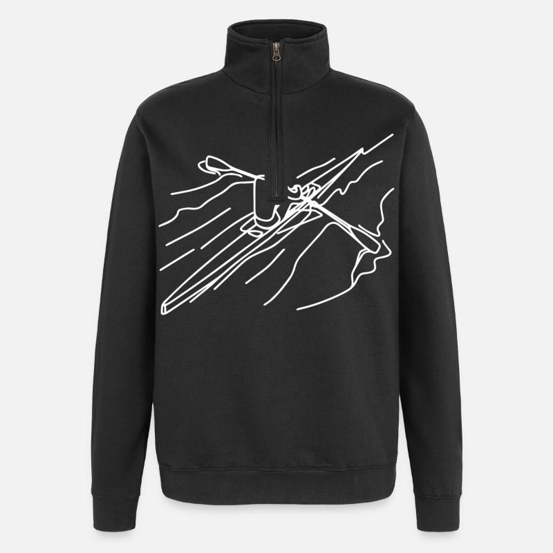 Rameur - Sweat à zip 1/4 - noir