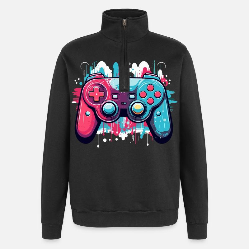 Game Controllers - Quarter-Zip Sweatshirt - black