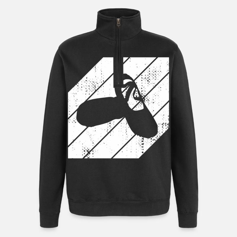 Croquis de chaussures de ballet - Sweat à zip 1/4 - noir