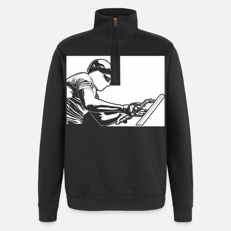 Weld - Quarter-Zip Sweatshirt - black