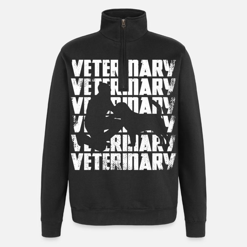 Drôle de vétérinaire - Sweat à zip 1/4 - noir