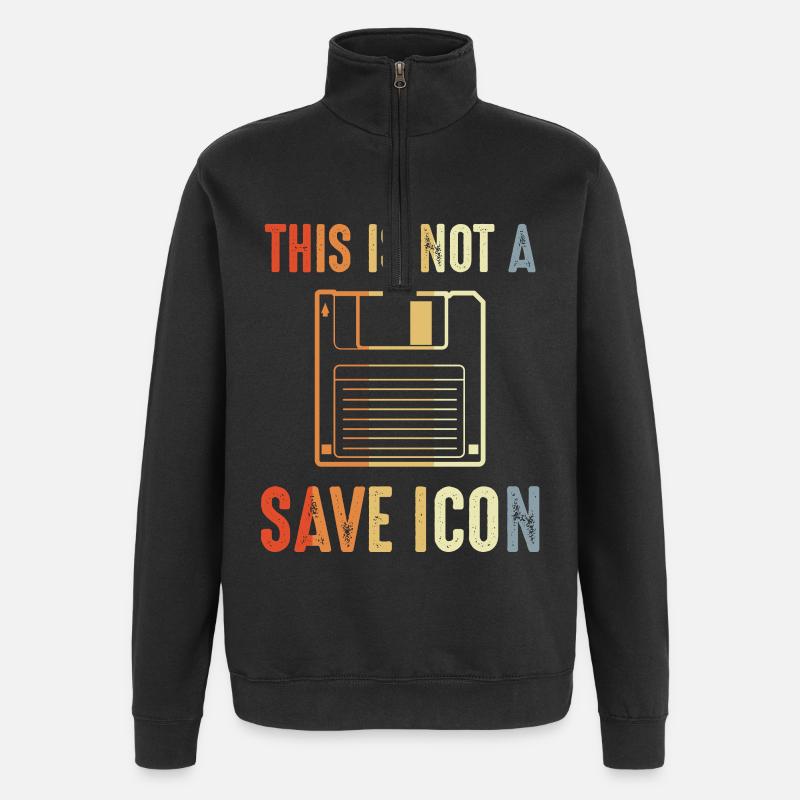 This is not a save icon - Quarter-Zip Sweatshirt - black