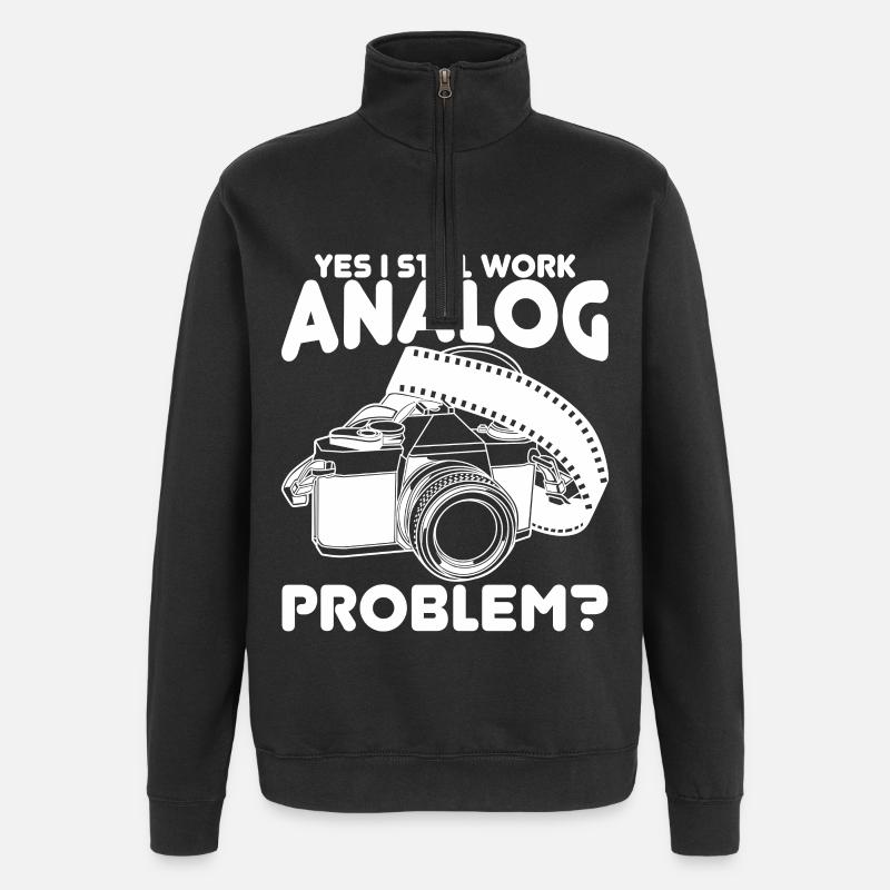 Blague sur la photographie - Sweat à zip 1/4 - noir