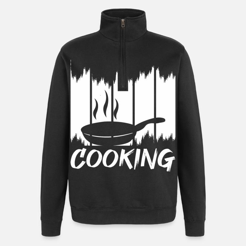 Fun cooking - Quarter-Zip Sweatshirt - black