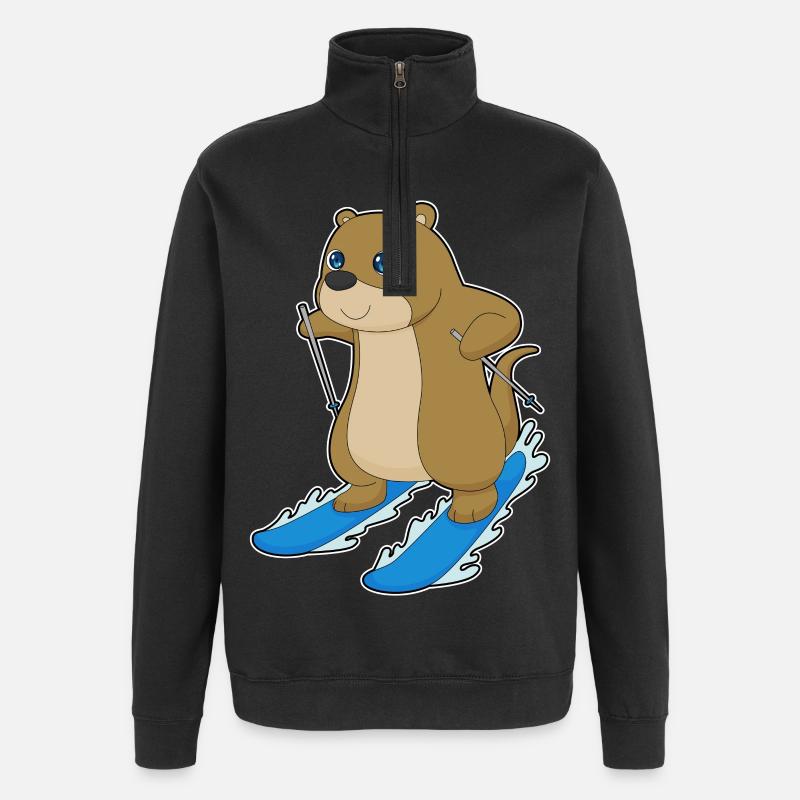 Otter Skier Ski - Sweat à zip 1/4 - noir