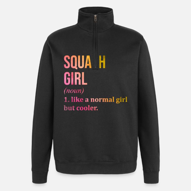 courge - Sweat à zip 1/4 - noir