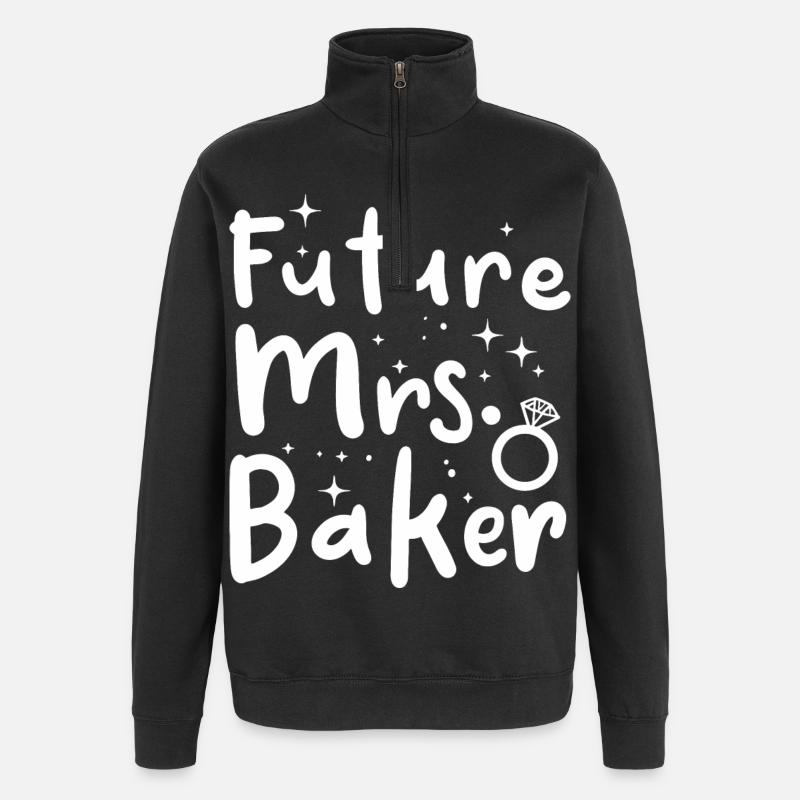 Futur Mme Baker - Sweat à zip 1/4 - noir