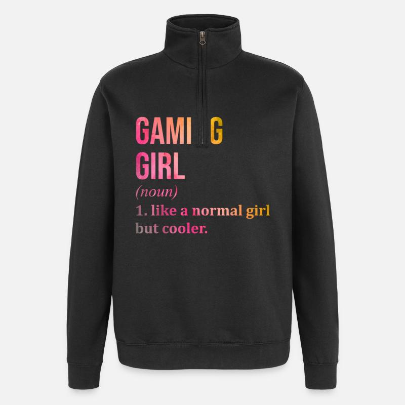 jeu - Sweat à zip 1/4 - noir