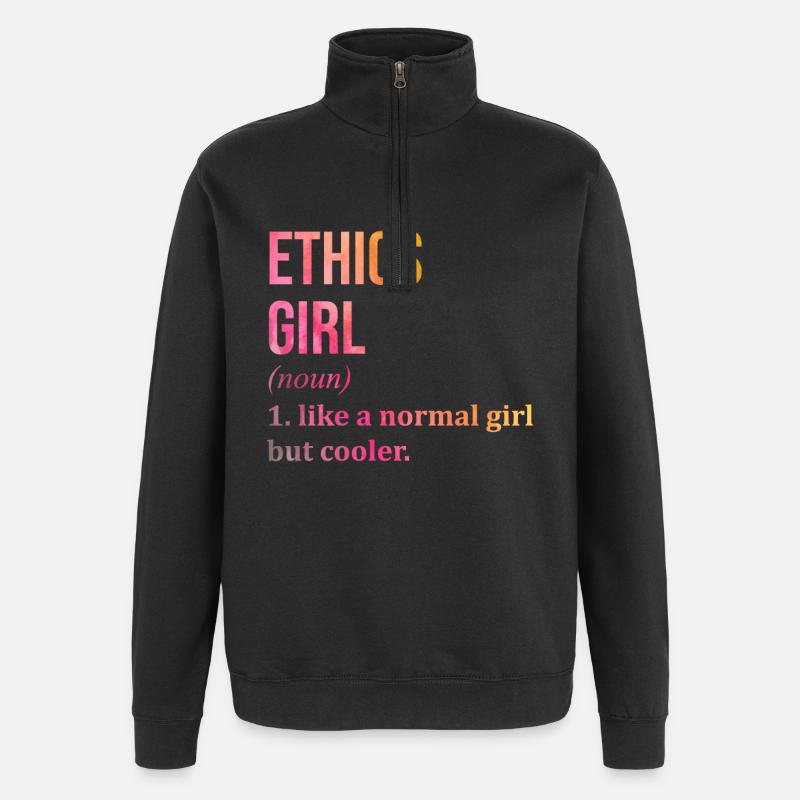 éthique - Sweat à zip 1/4 - noir