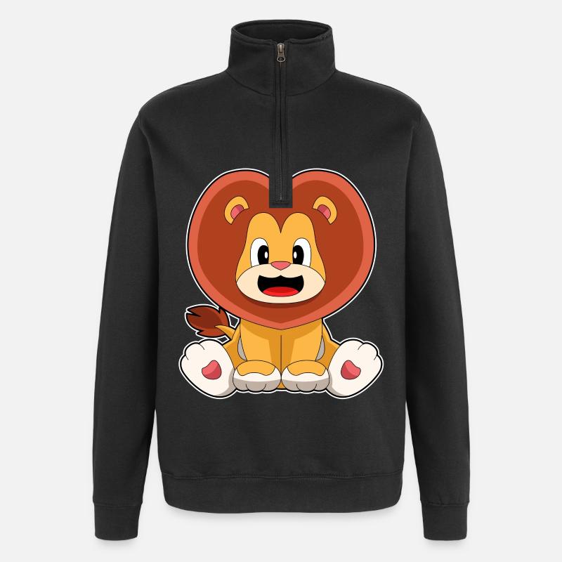 Cœur de Lion - Sweat à zip 1/4 - noir