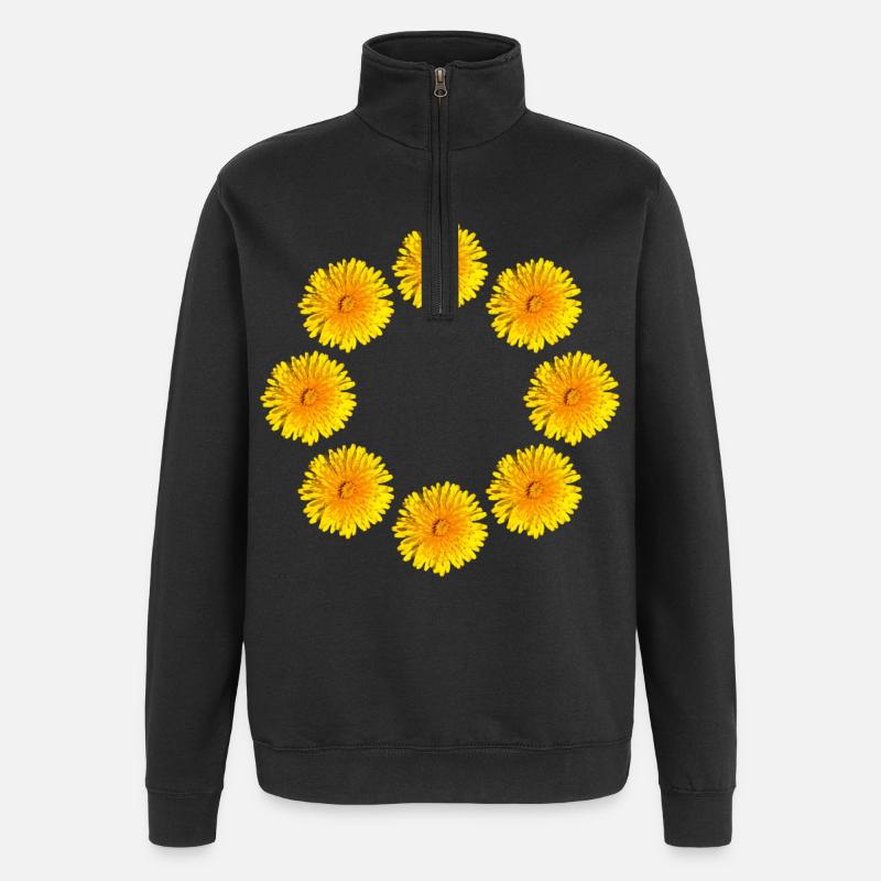LÖWENZAHN III - Quarter-Zip-Sweatshirt - Schwarz